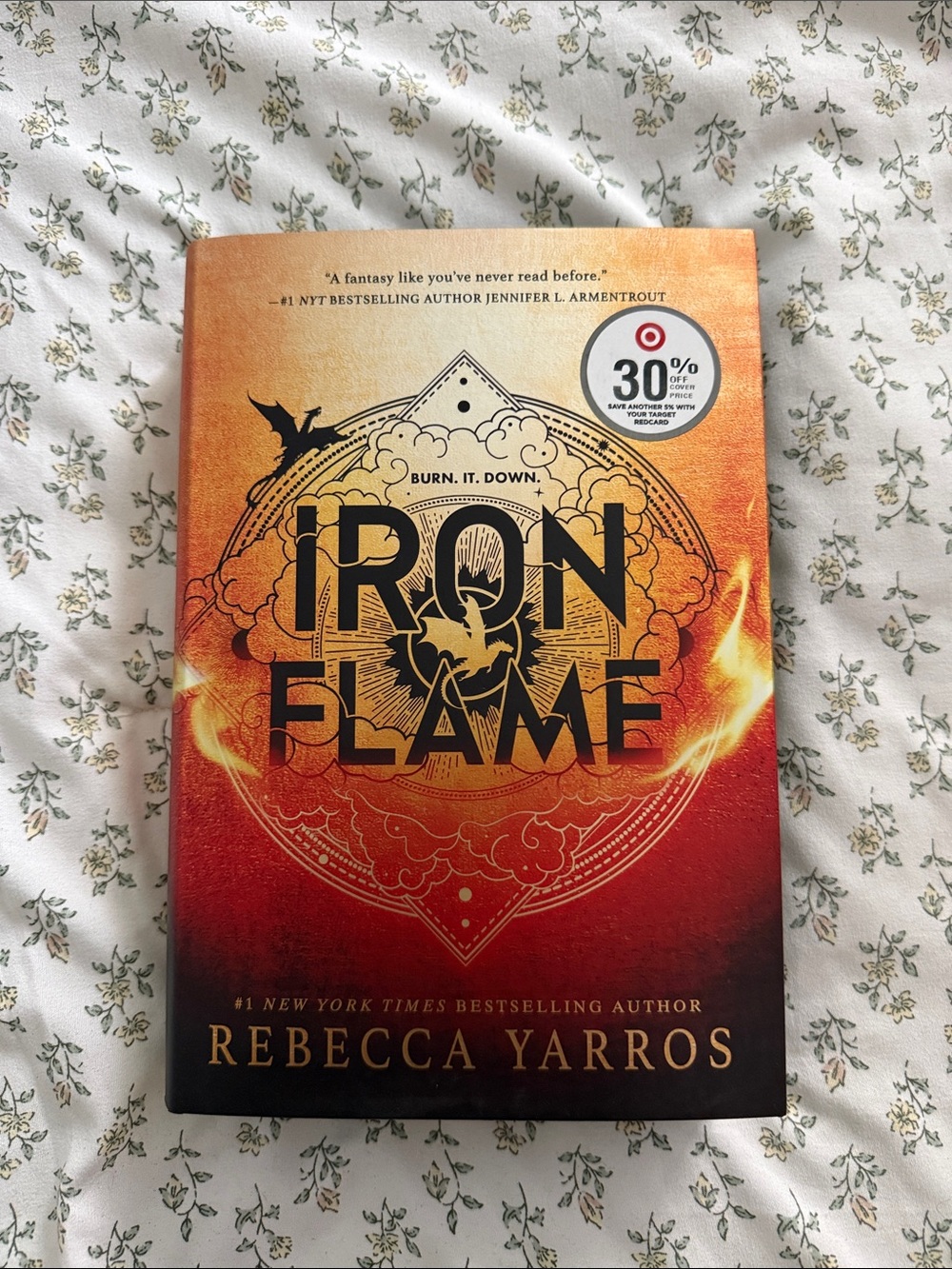 Iron Flame by Rebecca Yarros - Bold Orange Flame Cover